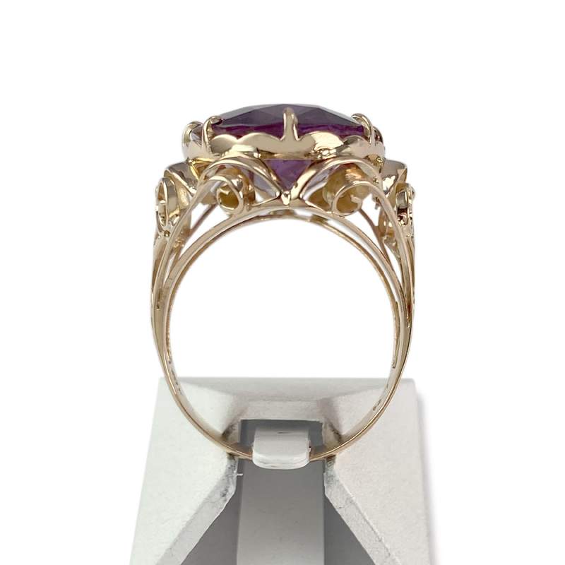 Bague d'occasion or 750 jaune pierre synthetique - vue 3