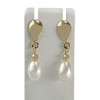 Boucles d'oreilles d'occasion or 750 jaune perle de culture de chine - vue V1