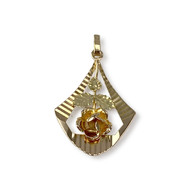 Pendentif d'occasion or 750 jaune fleur