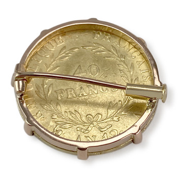 Broche d'occasion or 750 jaune napoléon