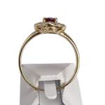 Bague d'occasion or 750 2 tons rubis diamant - vue 3
