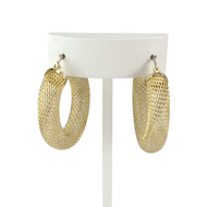 Second-hand 750 yellow gold hoop earrings