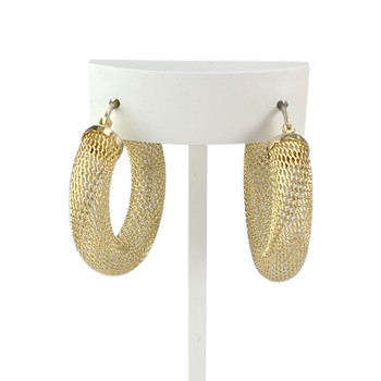 Second-hand 750 yellow gold hoop earrings