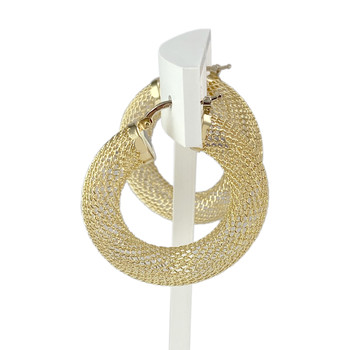 Second-hand 750 yellow gold hoop earrings