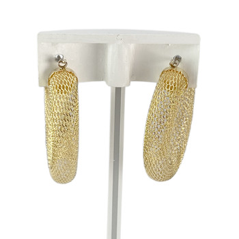 Second-hand 750 yellow gold hoop earrings