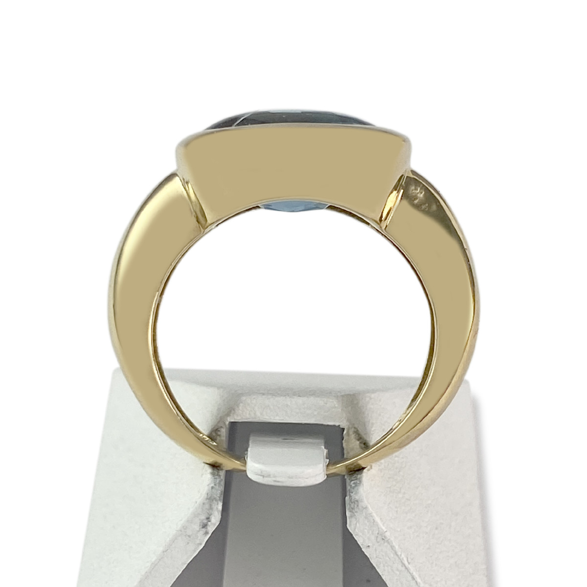 Bague d'occasion or 750 jaune topaze swiss blue - vue 3