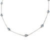 Collier d'occasion or 375 blanc maille fantaisie topazes sky blue - vue V1