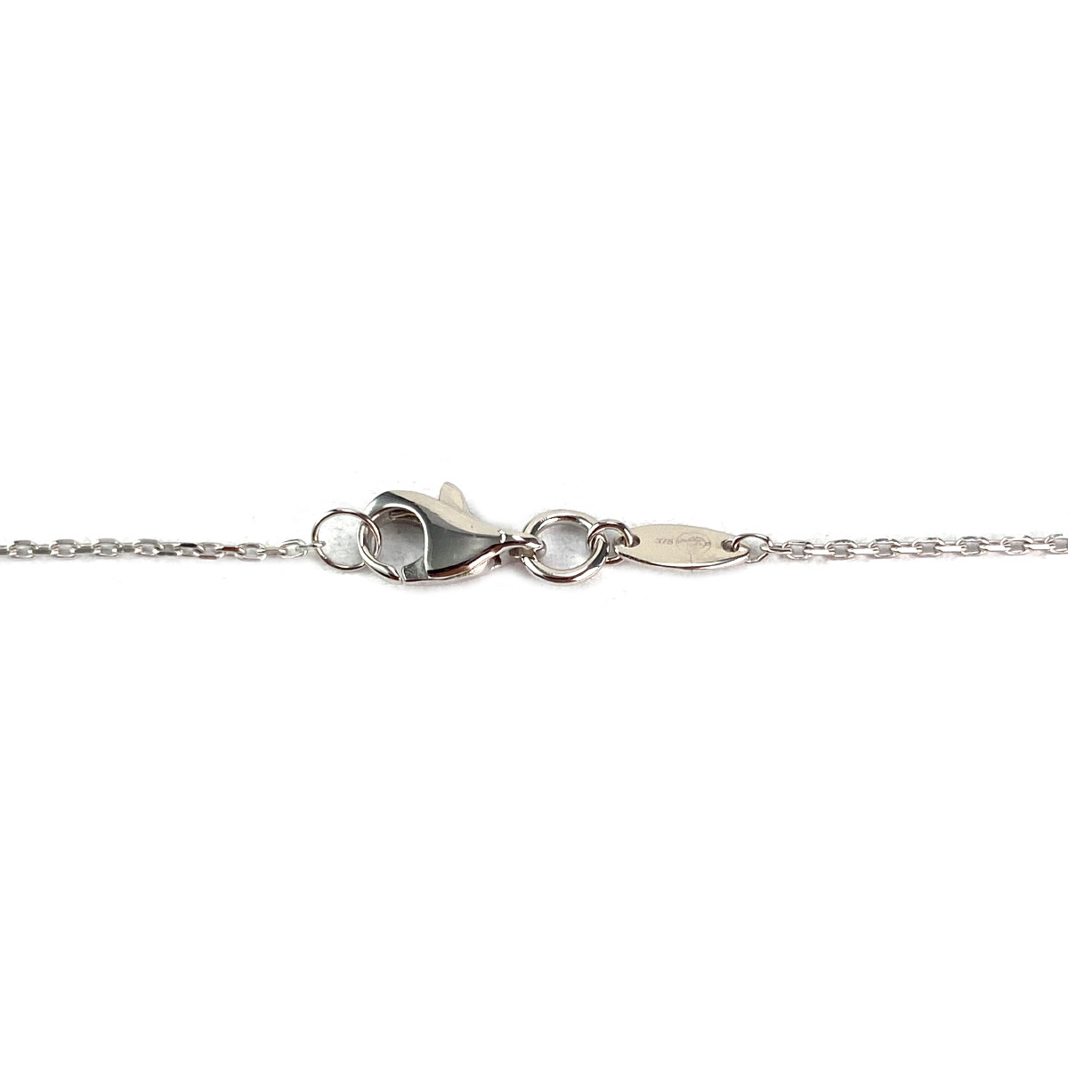 Collier d'occasion or 375 blanc maille fantaisie topazes sky blue - vue 3