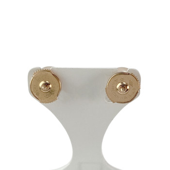 Precious metal earrings 750 gold yellow cultured pearl