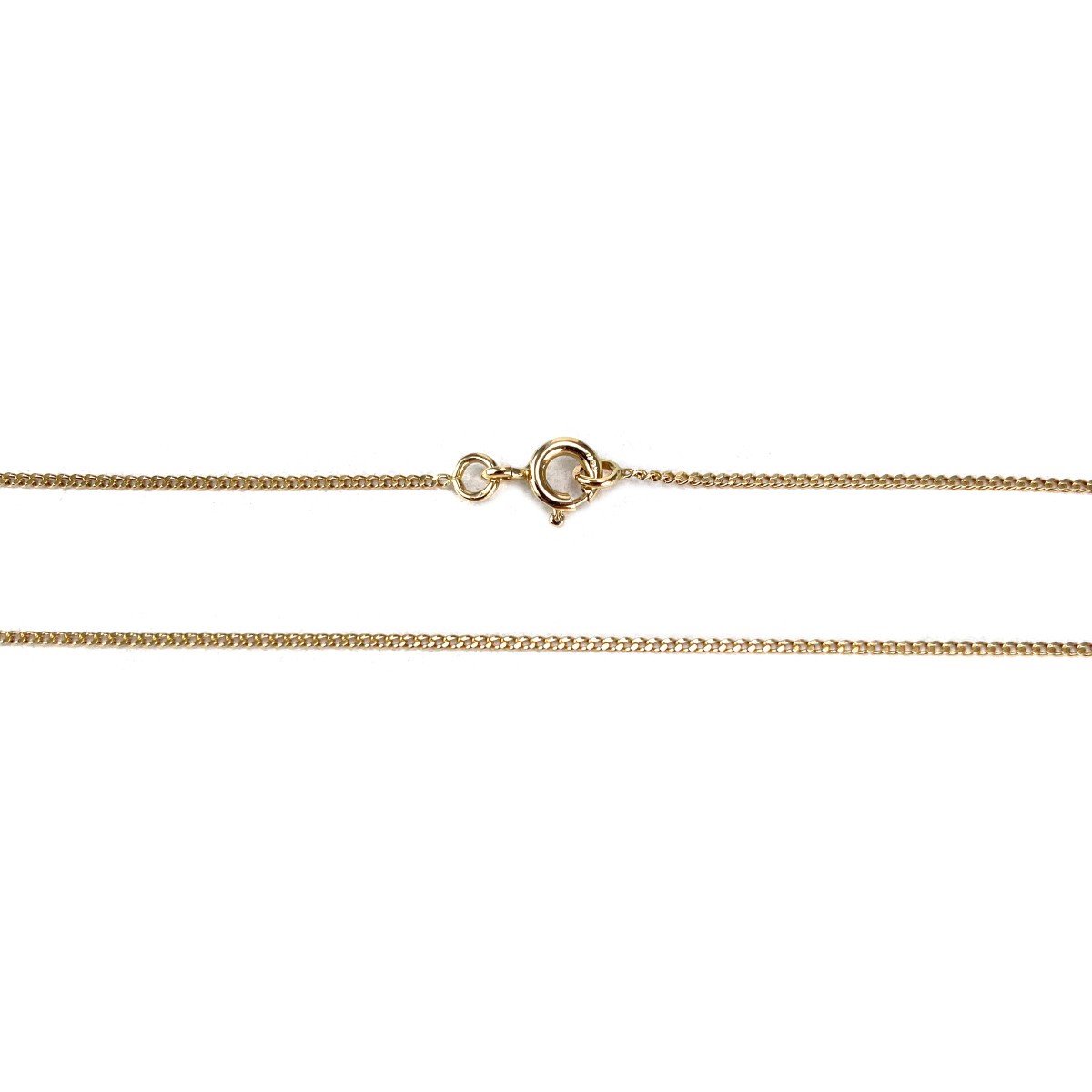 Collier avec Croix d'occasion or 750 jaune maille forcat - vue 3