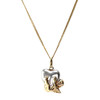 Collier d'occasion 2 ors 750 coeur ange maille forcat - vue V1