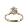 Solitaire d'occasion or 750 jaune diamant - vue V1