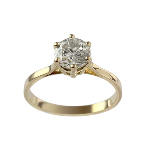 Solitaire d'occasion or 750 jaune diamant