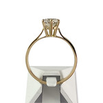 Solitaire d'occasion or 750 jaune diamant - vue 3