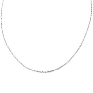 Chaîne d'occasion or 750 blanc maille singapour