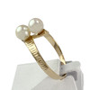 Second hand gold ring 750 yellow cultured pearl - vue V2