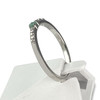 Bague d'occasion or 750 blanc émeraude diamants - vue V2