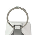 Bague d'occasion or 750 blanc émeraude diamants - vue 3