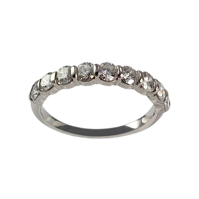 Bague d'occasion or 750 blanc diamant - vue 1