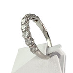 Second hand gold 750 white diamond ring - view 2