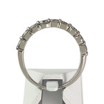 Second hand gold 750 white diamond ring - view 3