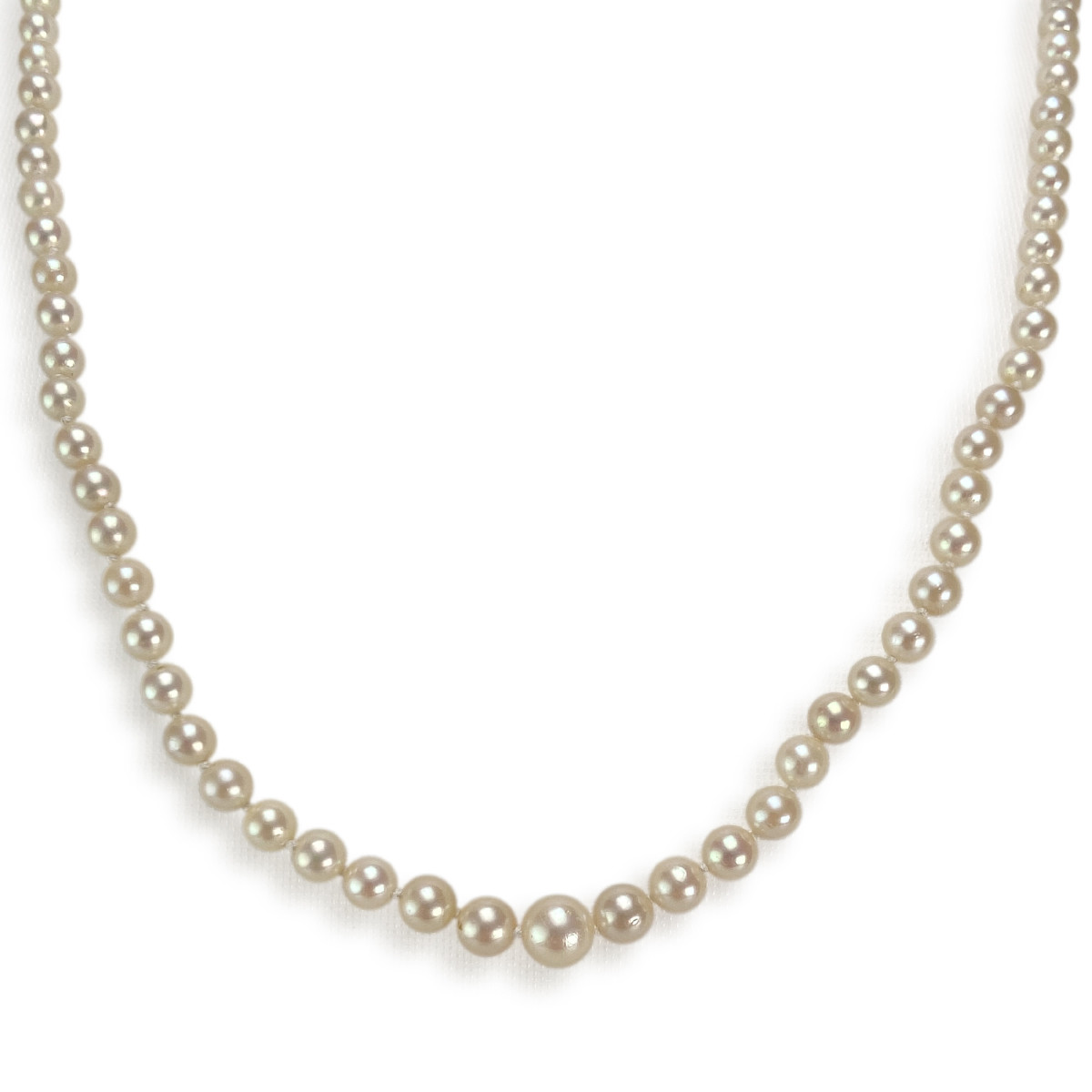 Collier d'occasion or 750 jaune perle de culture du japon