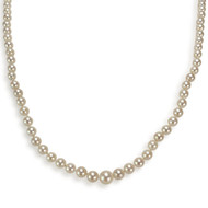 Secondhand necklace 750 yellow gold japanese cultured pearl