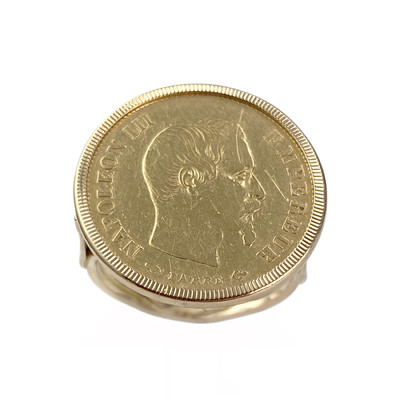 Tweedehands 750 geelgouden muntring