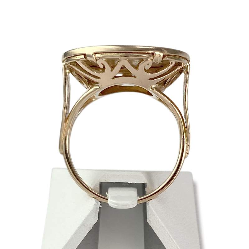 Bague d'occasion or 750 jaune porte pièce - vue 3