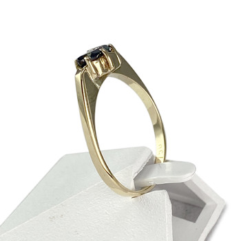 Bague d'occasion or 750 jaune diamant saphirs