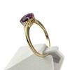Bague d'occasion or 750 jaune améthyste diamants - vue V2