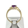 Bague d'occasion or 750 jaune améthyste diamants - vue V3