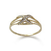 Bague d'occasion or 750 jaune diamant - vue V1