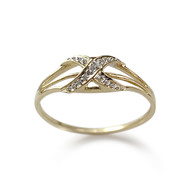 Bague d'occasion or 750 jaune diamant