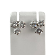 Second-hand earrings 750 gold yellow diamond