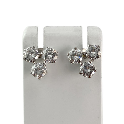 Second-hand earrings 750 gold yellow diamond