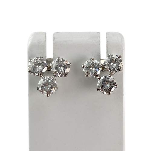 Boucles d'oreilles d'occasion or 750 jaune diamant