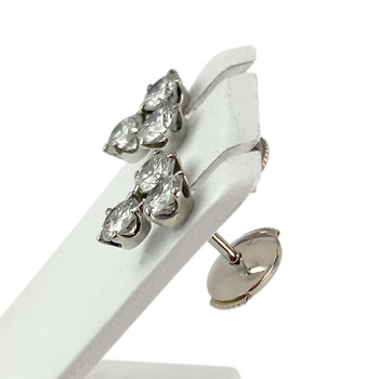 Boucles d'oreilles d'occasion or 750 jaune diamant