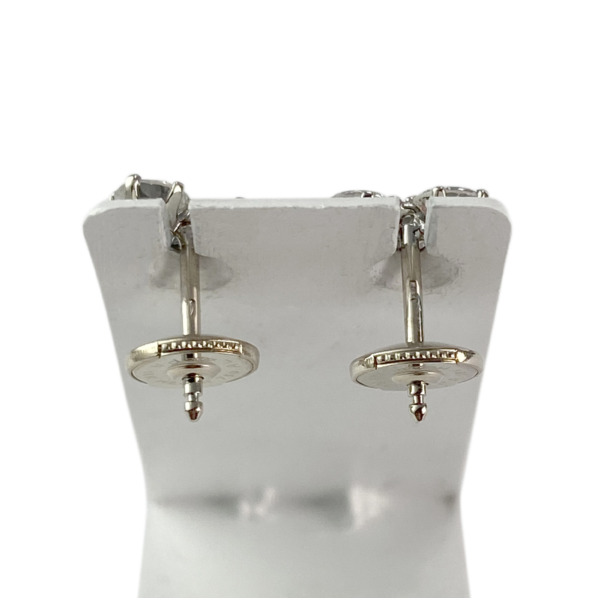 Second hand earrings gold 750 yellow diamond - view 3