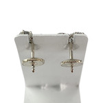 Boucles d'oreilles d'occasion or 750 jaune diamant - vue 3