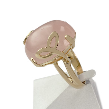 Bague d'occasion or 750 jaune quartz diamant