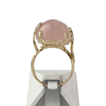 Bague d'occasion or 750 jaune quartz diamant