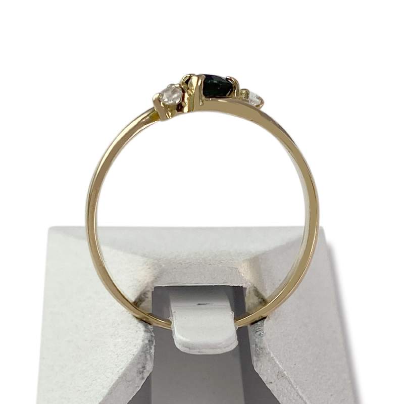 Bague d'occasion or 750 jaune saphir zirconias - vue 3