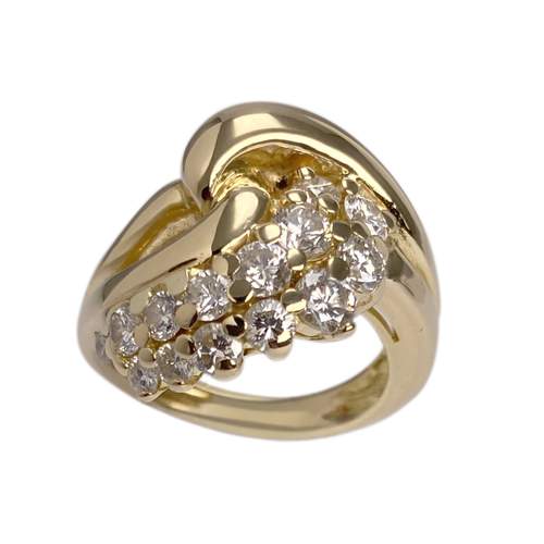 Bague d'occasion or 750 jaune diamant