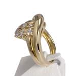 Bague d'occasion or 750 jaune diamant - vue 2