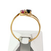 Bague d'occasion or 750 jaune rubis saphir - vue V3