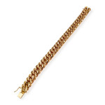 Bracelet d'occasion or 750 jaune maille américaine - vue 2