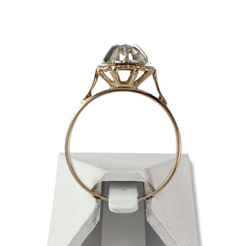 Tweedehands gouden 750 gele diamanten ring