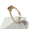 Second-hand gold 750 yellow ruby diamond ring - vue V2