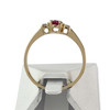 Second-hand gold 750 yellow ruby diamond ring - vue V3